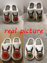 Christmas Shoes Winter Home Slippers Elk Soft Cozy Bedroom | Vibra Cloth