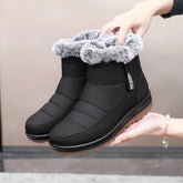 Winter Boot With Side Zipper Fashion Warm Plush Short Shoes | Vibra Cloth