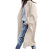 Casual Long Jacket With Pockets Solid Color Single Breasted | Vibra Cloth