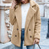 Loose Lapel Fluffy Coat Winter Button Jacket Cardigan | Vibra Cloth