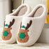 Christmas Shoes Winter Home Slippers Elk Soft Cozy Bedroom | Vibra Cloth