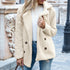Loose Lapel Fluffy Coat Winter Button Jacket Cardigan | Vibra Cloth