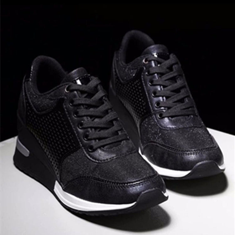 Lacing Sneakers With Platform Heels For Women | Vibra Cloth