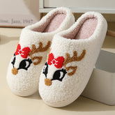 Christmas Home Slippers Cute Cartoon Claus Cotton Slippers s | Vibra Cloth