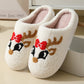 Christmas Home Slippers Cute Cartoon Claus Cotton Slippers s | Vibra Cloth