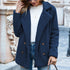 Loose Lapel Fluffy Coat Winter Button Jacket Cardigan | Vibra Cloth