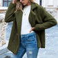 Loose Lapel Fluffy Coat Winter Button Jacket Cardigan | Vibra Cloth