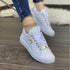 Women Flat Sneakers Breathable Lace-up Shoes For Girls | Vibra Cloth