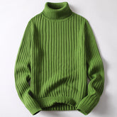 Turtleneck Sweater Men Women Ins Fashion Solid Striped | Vibra Cloth