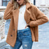 Loose Lapel Fluffy Coat Winter Button Jacket Cardigan | Vibra Cloth