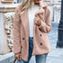 Loose Lapel Fluffy Coat Winter Button Jacket Cardigan | Vibra Cloth