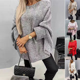 Winter Loose Batwing Sleeve Pullover Sweater Fashion Oversized Knitted | Vibra Cloth