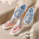 Cute Snowman Slippers Winter Indoor Household Warm Plush | Vibra Cloth