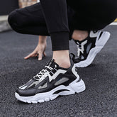 White Sneakers Men Non Slip Walking Running Shoes Sports | Vibra Cloth