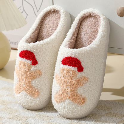 Christmas Home Slippers Cute Cartoon Claus Cotton Slippers s | Vibra Cloth