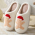 Christmas Home Slippers Cute Cartoon Claus Cotton Slippers s | Vibra Cloth