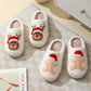 Christmas Home Slippers Cute Cartoon Claus Cotton Slippers s | Vibra Cloth