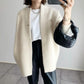 Loose Round Neck Single Breasted Cardigan Fashion Solid C | Vibra Cloth