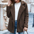 Loose Lapel Fluffy Coat Winter Button Jacket Cardigan | Vibra Cloth