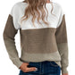 Pullover Knitted Sweater Fashion Round Neck Splicing Knitwea | Vibra Cloth