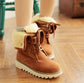 Frosted fur boots snow boots Lace Up Boots | Vibra Cloth