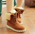 Frosted fur boots snow boots Lace Up Boots | Vibra Cloth