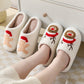 Christmas Home Slippers Cute Cartoon Claus Cotton Slippers s | Vibra Cloth