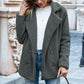 Loose Lapel Fluffy Coat Winter Button Jacket Cardigan | Vibra Cloth