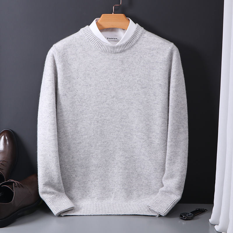 Round Neck Sweater Loose Oversized Knit Sweater | Vibra Cloth