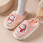 Cute Snowman Slippers Winter Indoor Household Warm Plush | Vibra Cloth