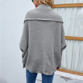 New Loose Knitted Sweater Solid Color Bat Sleeve | Vibra Cloth