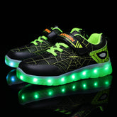 Size 26-37 Kids Led USB Recharge Glowing Shoes Children&