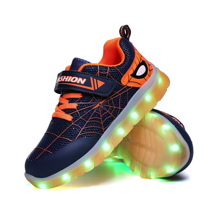 Size 26-37 Kids Led USB Recharge Glowing Shoes Children&