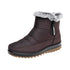 Winter Boot With Side Zipper Fashion Warm Plush Short Shoes | Vibra Cloth