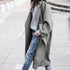 Casual Long Jacket With Pockets Solid Color Single Breasted | Vibra Cloth