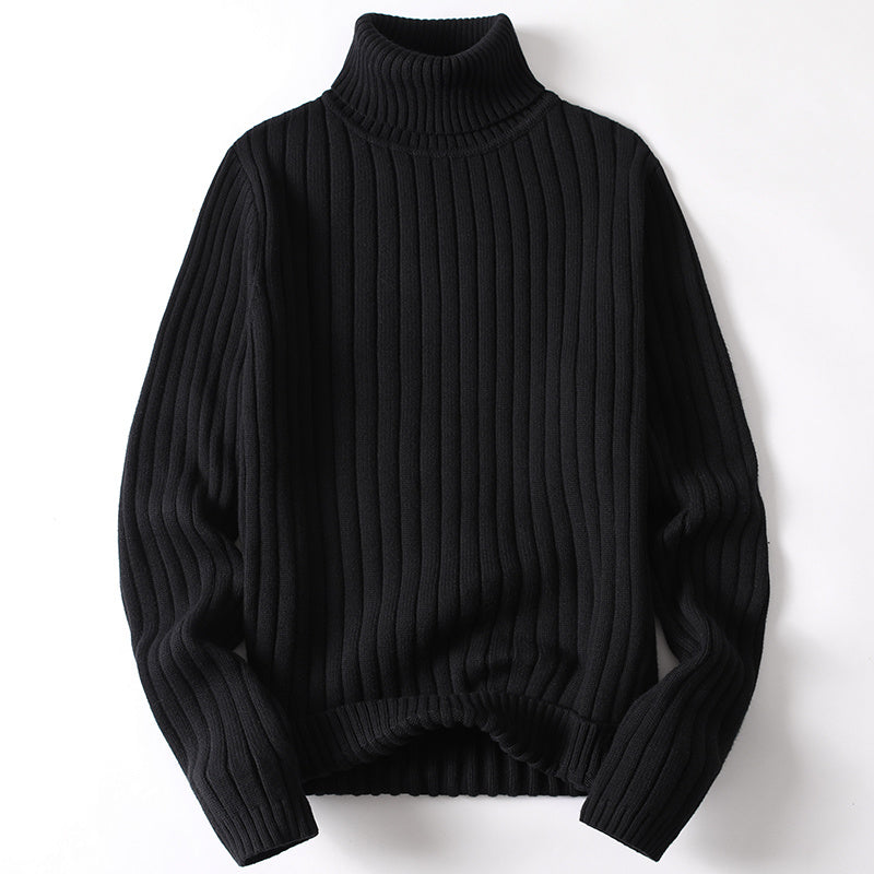 Turtleneck Sweater Men Women Ins Fashion Solid Striped | Vibra Cloth