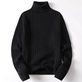 Turtleneck Sweater Men Women Ins Fashion Solid Striped | Vibra Cloth