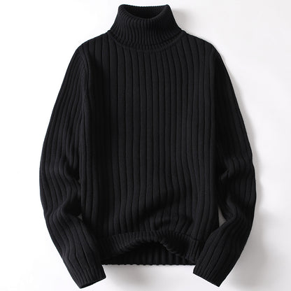 Turtleneck Sweater Men Women Ins Fashion Solid Striped | Vibra Cloth