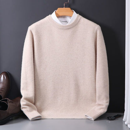 Round Neck Sweater Loose Oversized Knit Sweater | Vibra Cloth