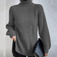 Turtleneck Pullover Sweater With Split Design Fashion Simple | Vibra Cloth