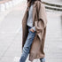 Casual Long Jacket With Pockets Solid Color Single Breasted | Vibra Cloth