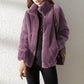 Double Faced Fleece Warm High Neck Sweater Women Cardigan | Vibra Cloth