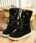 Frosted fur boots snow boots Lace Up Boots | Vibra Cloth