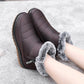 Winter Boot With Side Zipper Fashion Warm Plush Short Shoes | Vibra Cloth