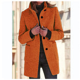 Fashion Stand Collar Woolen Coat With Pockets Fall Winter Ca | Vibra Cloth