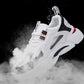 White Sneakers Men Non Slip Walking Running Shoes Sports | Vibra Cloth