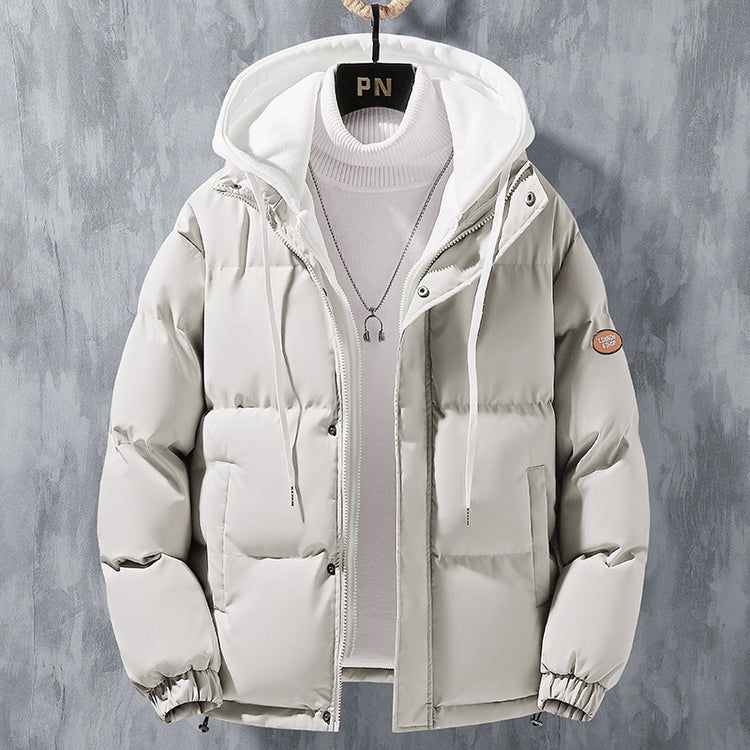 Fashion Hooded Jacket Men Winter Windproof Thickened | Vibra Cloth