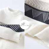 New Half Turtleneck Faux Mink Cashmere Sweater Men | Vibra Cloth