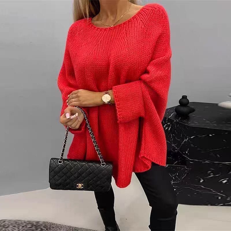Winter Loose Batwing Sleeve Pullover Sweater Fashion Oversized Knitted | Vibra Cloth