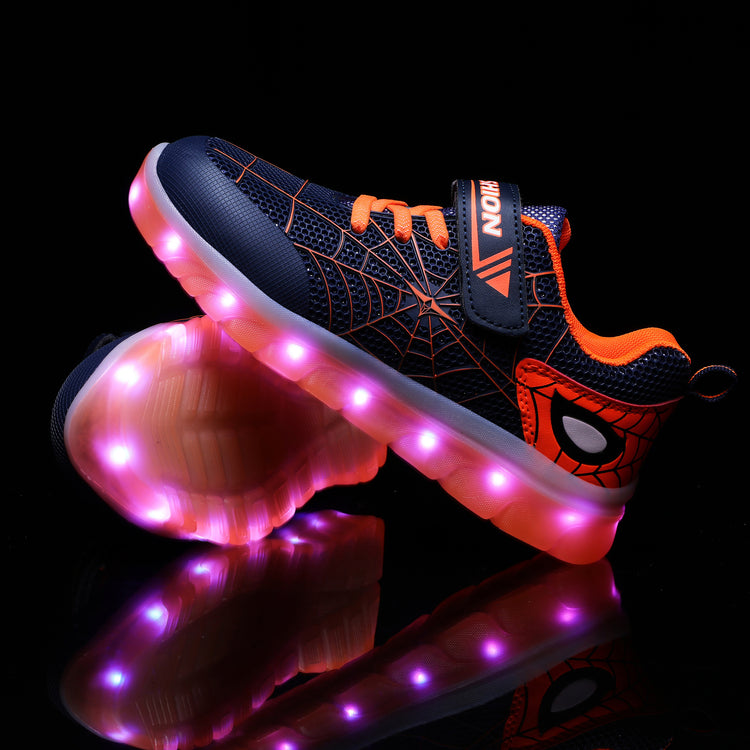 Size 26-37 Kids Led USB Recharge Glowing Shoes Children&